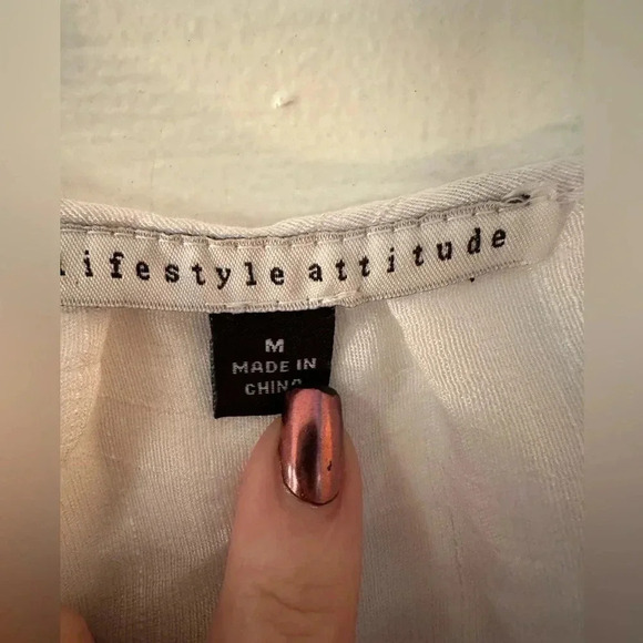 Lifestyle Attitude sheer blue and white striped blouse - Picture 3 of 8